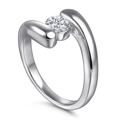 MuShan Jewelry 925 Sterling Silver Timeless Engagement Ring 5A Cubic Zirconia  Women Rings Bands Anniversary  Women Gift