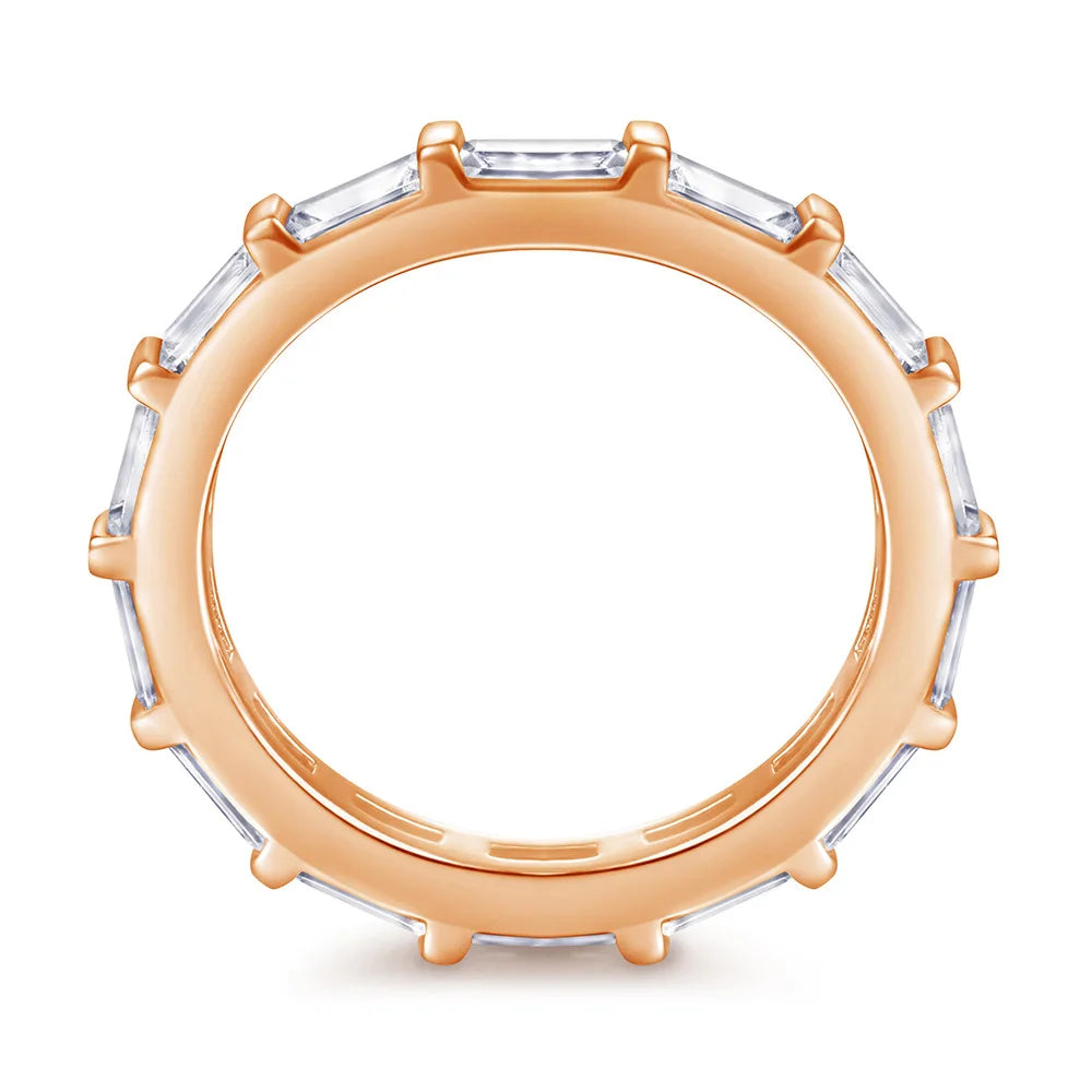 Bague MuShan en argent sterling 925 avec zircon 5A taille coussin, bague de promesse pour femme, plaquée or rose 18K, bijou raffiné
