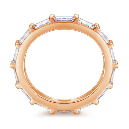 Bague MuShan en argent sterling 925 avec zircon 5A taille coussin, bague de promesse pour femme, plaquée or rose 18K, bijou raffiné