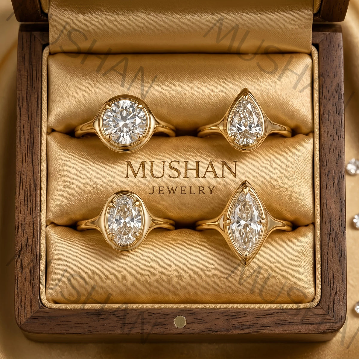 MUSHAN Patented Jewelry 925 Sterling Silver Ring Band For Women GRA Certificated Moissanite Diamond Ring Jewelry D Color VVS1