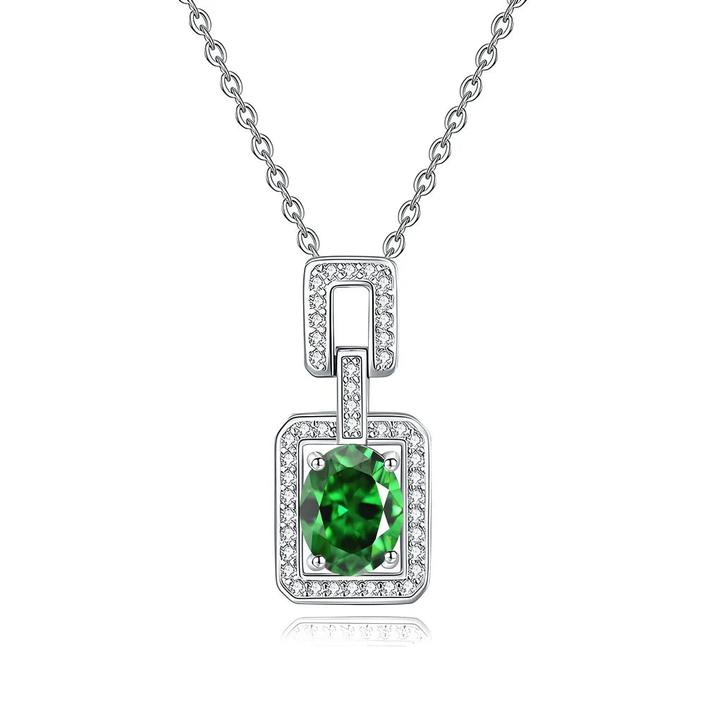 MuShan Jewelry 925 Sterling Silver Necklace Pendant Chain HCD Diamonds Bachelorette Gift Daughter Gift Women Necklaces Jewelry