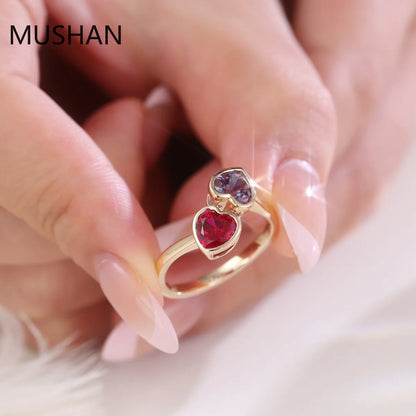 MUSHAN Luxury Custom 14K 18K Gold Rings Band Jewelry With Moissanite Diamond Lab Grown Gemstones Diamond Wedding Ring For Women