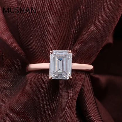 MUSHAN Luxury Custom 14K 18K Gold Rings Band Jewelry With Moissanite Diamond Lab Grown Gemstones Diamond Wedding Ring For Women