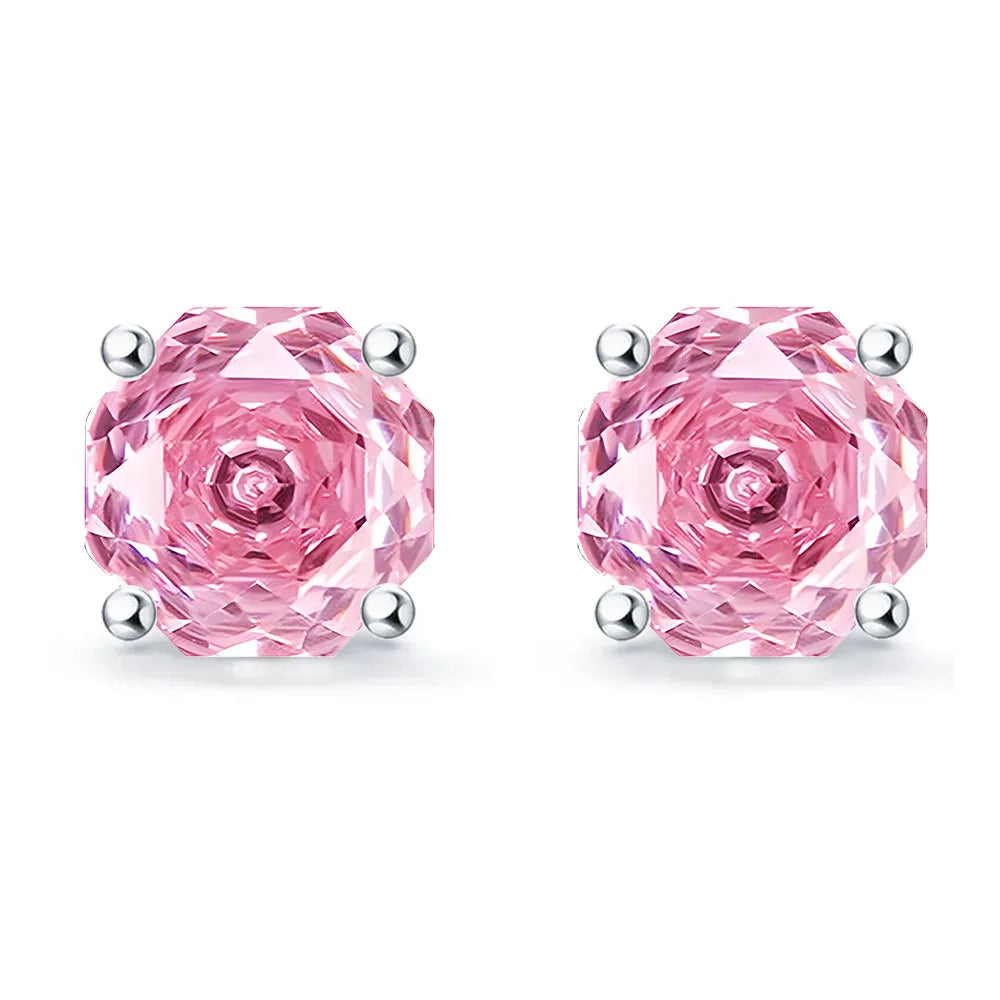 MuShan Jewelry 925 Sterling Silver Stud Earrings Dangle HCD Gemstones Engagement Party Premium Jewelry Women Earring Fine Jewelr