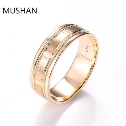 MUSHAN Luxury Custom 14K 18K Gold Rings Band Jewelry With Moissanite Diamond Lab Grown Gemstones Diamond Wedding Ring For Women