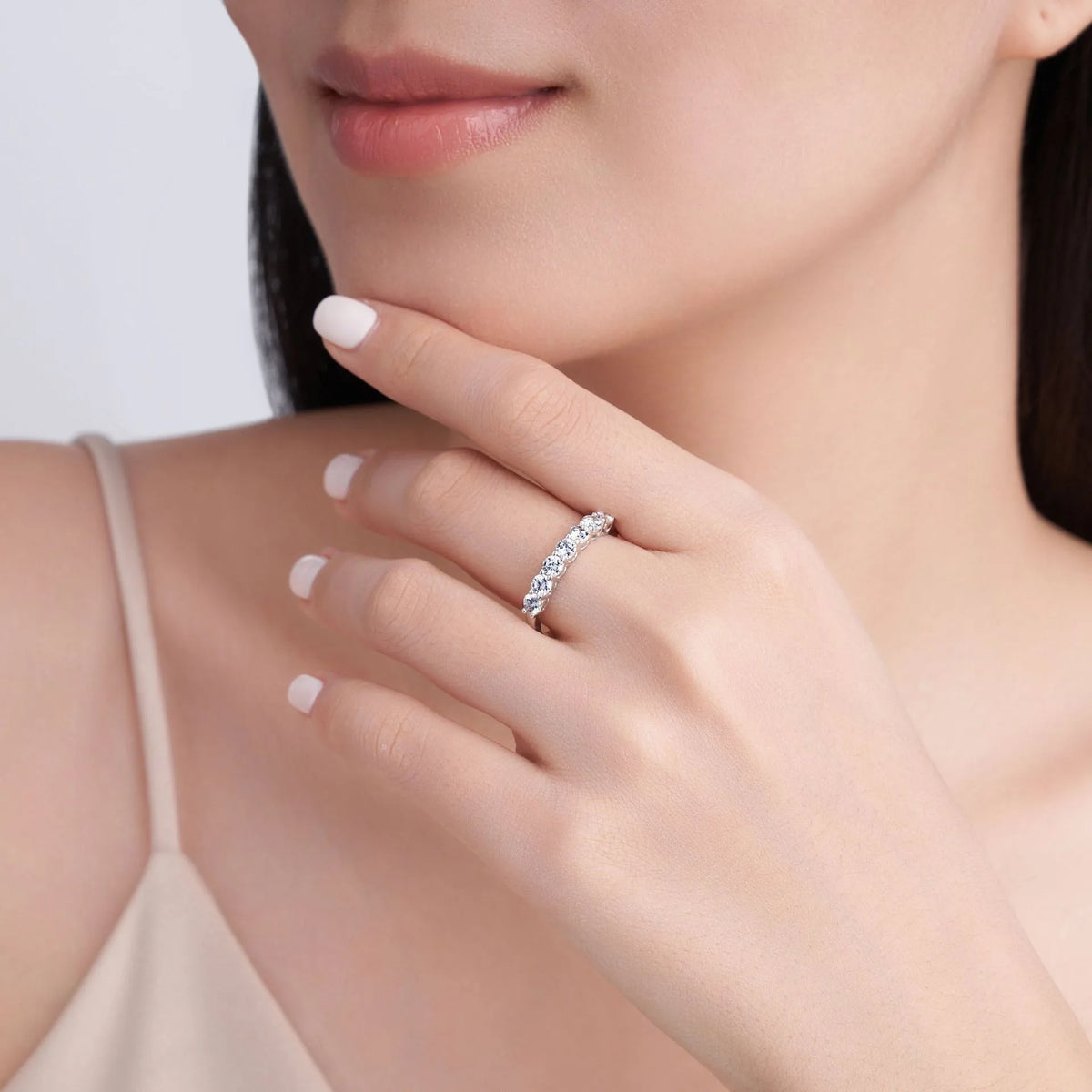 MUSHAN Luxury Jewelry 925 Sterling Silver Ring Band Women GRA Certificated Moissanite Diamond Emerald D Color Rings Fine Jewelry