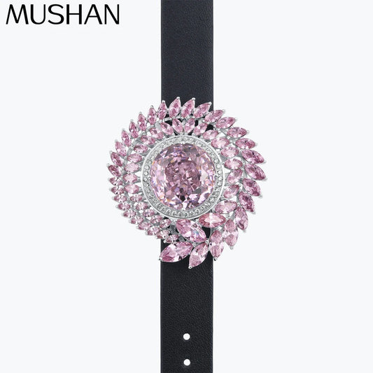 MuShan Jewelry 925 Sterling Silver Romantic Tennis Bracelet 7A Zircon Women Engagement Anniversary Women
