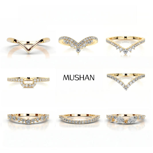 MuShan Luxury Jewelry 925 Sterling Silver Ring D Color Moissanite Classic Ring Women 18K Gold Plated MST Patent Jewellery