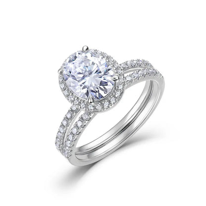 MuShan Brand Jewelry 925 Sterling Silver Rings Band Moissanite Diamond Rings Wedding D Color VVS1 Women MST Patent Fine Jewelry