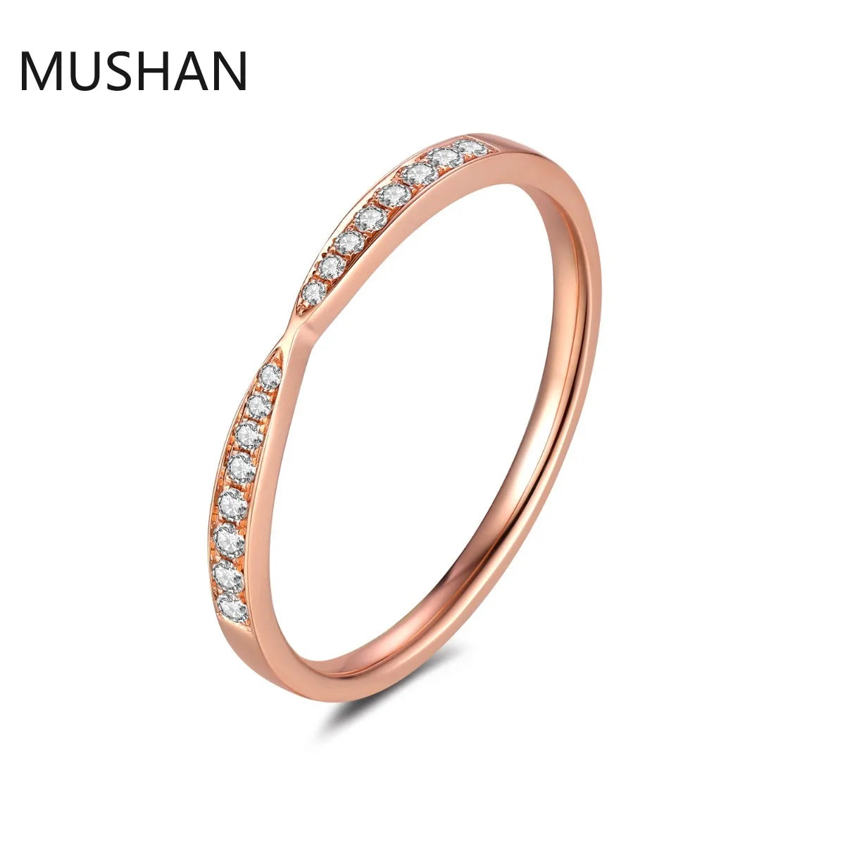 MUSHAN Luxury Custom 14K 18K Gold Rings Band Jewelry With Moissanite Diamond Lab Grown Gemstones Diamond Wedding Ring For Women