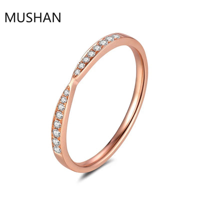 MUSHAN Luxury Custom 14K 18K Gold Rings Band Jewelry With Moissanite Diamond Lab Grown Gemstones Diamond Wedding Ring For Women