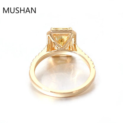 MUSHAN Luxury Custom 14K 18K Gold Rings Band Jewelry With Moissanite Diamond Lab Grown Gemstones Diamond Wedding Ring For Women