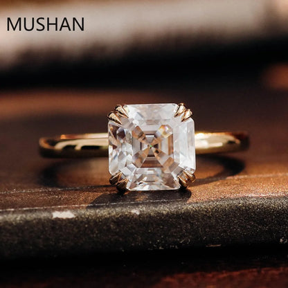 MUSHAN Luxury Custom 14K 18K Gold Rings Band Jewelry With Moissanite Diamond Lab Grown Gemstones Diamond Wedding Ring For Women