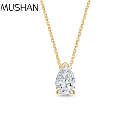 MUSHAN Bijoux sur mesure Collier en argent sterling 925 Moissanite couleur D VVS1 Pendentif princesse raffiné intemporel et tendance Diamant