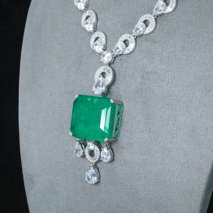 MuShan Jewelry 925 Sterling Silver Necklace Fine HCD Diamond High Carbon Diamond 925 Sterling Silver Necklace Accessories