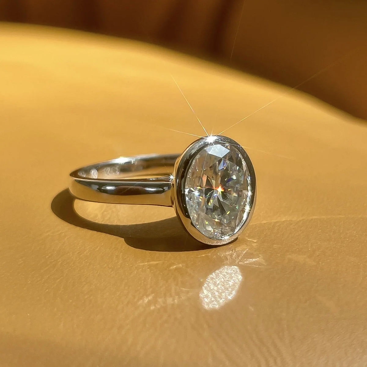 Anillo de compromiso de plata de ley 925 de MUHAN Luxury Jewelry, anillo de diamantes de moissanita para mujer con certificado GRA, color D, joyería fina