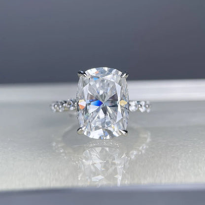 Anillo de plata de ley 925 de MuShan Luxury Jewelry con moissanita VVS, encantador anillo para pareja, chapado en oro de 18 quilates, anillos con patente MST y certificado GRA