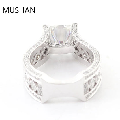 MUSHAN Luxury Custom 14K 18K Gold Rings Band Jewelry With Moissanite Diamond Lab Grown Gemstones Diamond Wedding Ring For Women