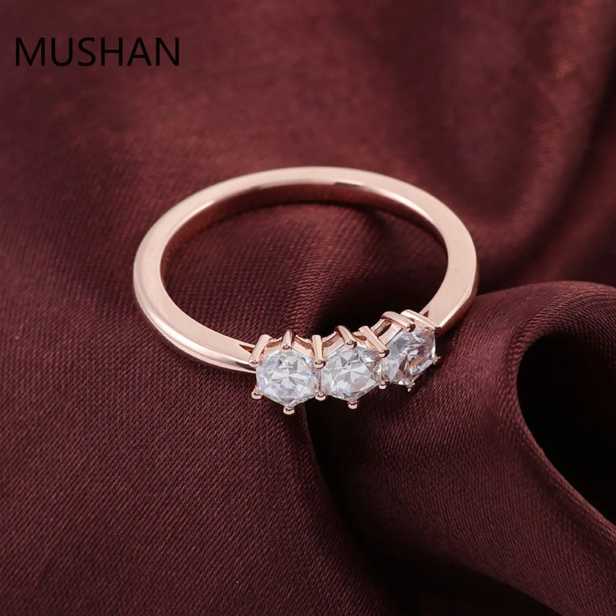 MUSHAN Luxury Custom 14K 18K Gold Rings Jewelry Moissanite Diamond GRA Certificate Wedding Ring For Women