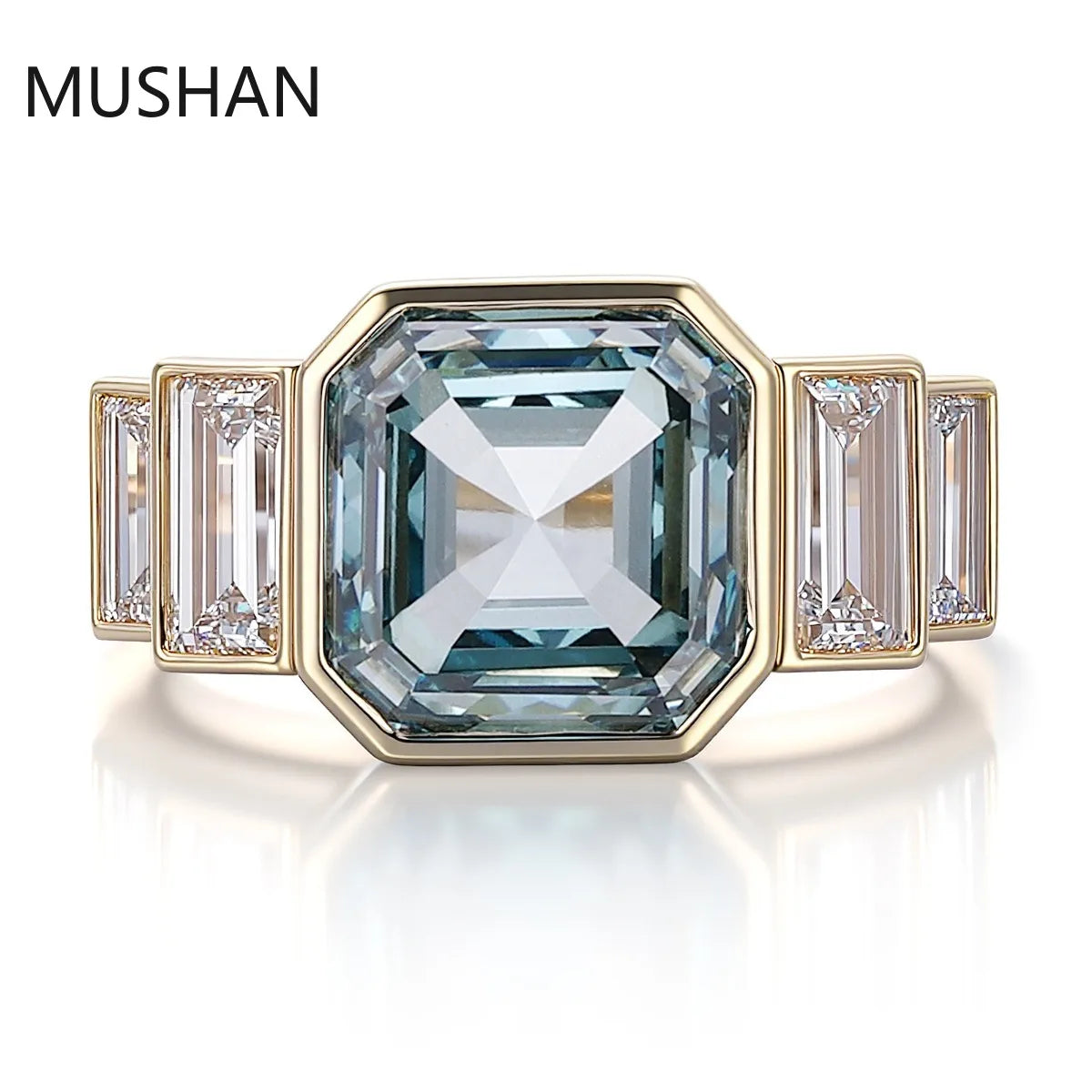 MUSHAN Luxury Custom 14K 18K Gold Rings Band Jewelry With Moissanite Diamond Lab Grown Gemstones Diamond Wedding Ring For Women