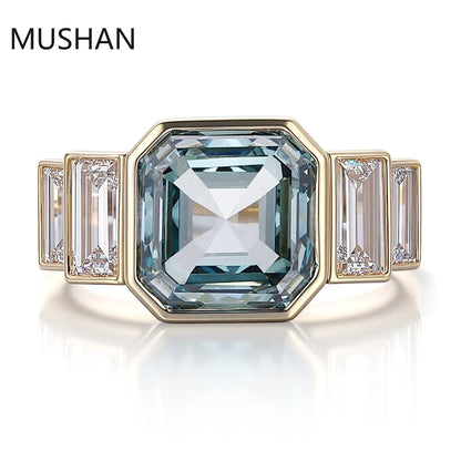 MUSHAN Luxury Custom 14K 18K Gold Rings Band Jewelry With Moissanite Diamond Lab Grown Gemstones Diamond Wedding Ring For Women