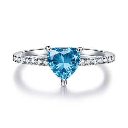 Anillo de diamantes amarillos en forma de corazón MUSHAN Luxury Jewelry, anillo de plata pura S925 con encanto femenino