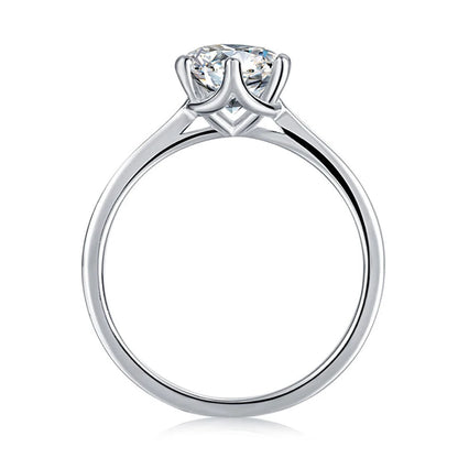 MuShan Jewelry 925 Sterling Silver Ring Moissanite D Color VVS1 Designer Classic Fancy Bold Rings Diamond Accessories