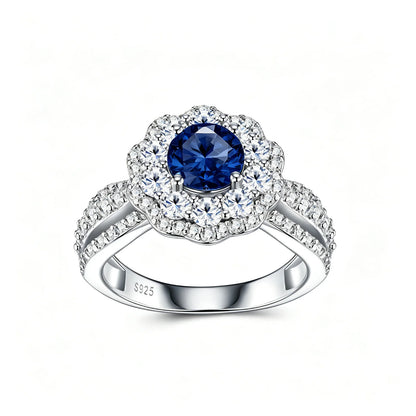 MUSHAN Custom Jewelry 925 Sterling Silver Ring Band for Women 1ct Lab Grown Gemstones Ruby Emerald Sapphire Rings Jewelry