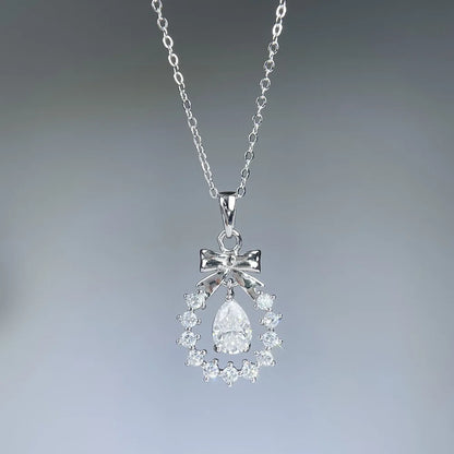 Collar de plata de ley 925 de la marca MuShan, corto, con moissanita de 2 quilates, regalo para mujer y para el Día de la Madre, chapado en oro, patente MST, corto