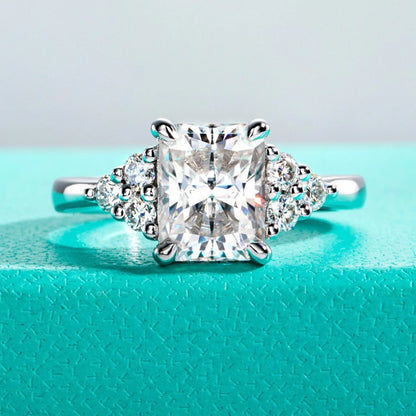 MUHAN Luxury Jewelry  925 Sterling Silver Ring Wedding Band  Women GRA Certificate Moissanite Diamond Rings D Color Fine Jewelry