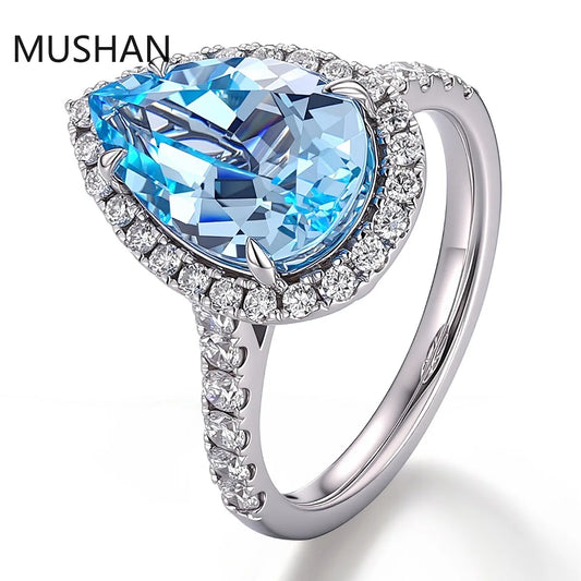 MUSHAN Luxury Custom 14K 18K Gold Rings Band Jewelry With Moissanite Diamond Lab Grown Gemstones Diamond Wedding Ring For Women