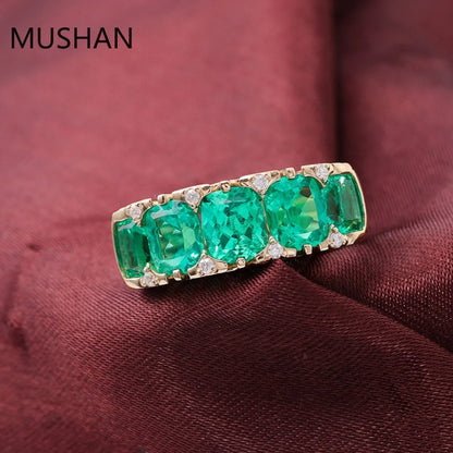 MUSHAN Luxury Custom 14K 18K Gold Rings Band Jewelry With Moissanite Diamond Lab Grown Gemstones Diamond Wedding Ring For Women