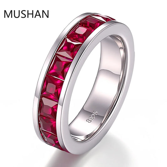 MUSHAN Luxury Custom 14K 18K Gold Rings Band Jewelry With Moissanite Diamond Lab Grown Gemstones Diamond Wedding Ring For Women