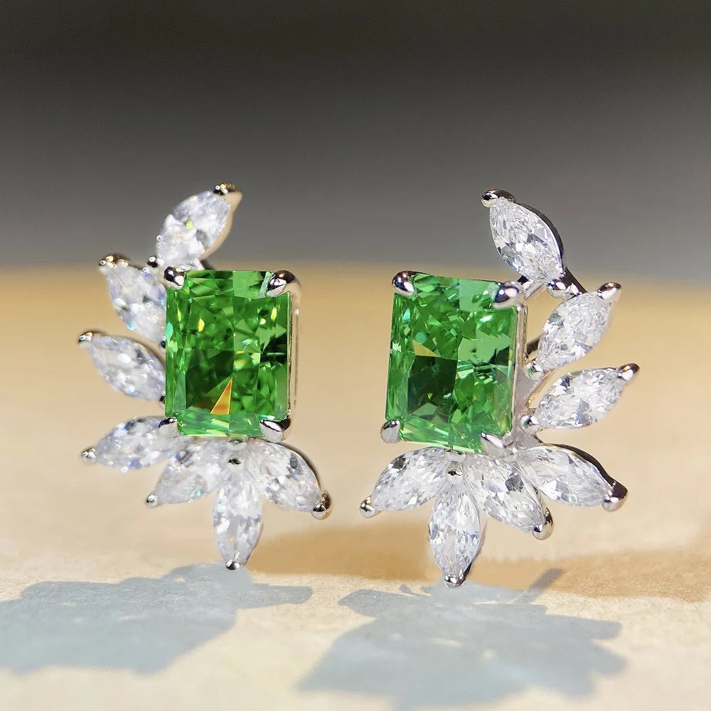 Boucles d'oreilles MuShan Jewelry en argent sterling 925, rubis de laboratoire, rondes, cadeau de luxe pour femme, plaquées or 18 carats, boucles d'oreilles anniversaire