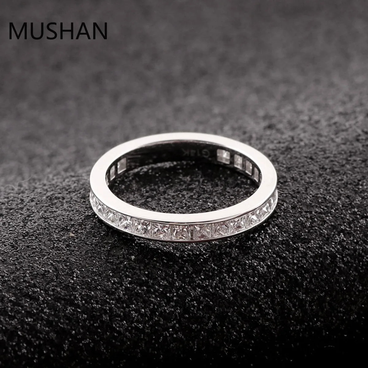 MUSHAN Luxury Custom 14K 18K Gold Rings Band Jewelry With Moissanite Diamond Lab Grown Gemstones Diamond Wedding Ring For Women