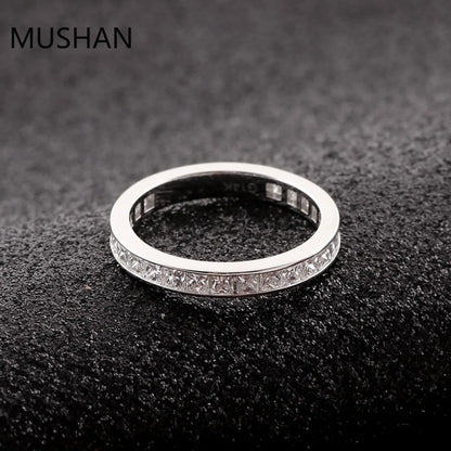 MUSHAN Luxury Custom 14K 18K Gold Rings Band Jewelry With Moissanite Diamond Lab Grown Gemstones Diamond Wedding Ring For Women