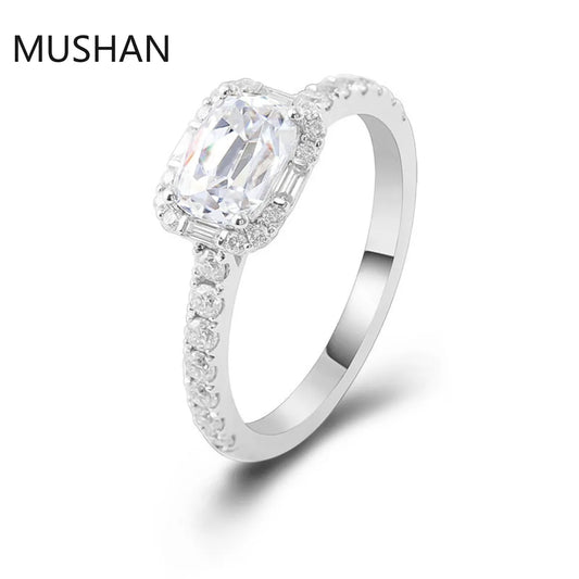 MUSHAN Luxury Custom 14K 18K Gold Rings Band Jewelry With Moissanite Diamond Lab Grown Gemstones Diamond Wedding Ring For Women