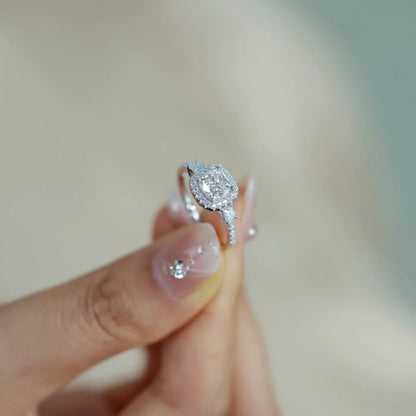 MUHAN Luxury Jewelry  925 Sterling Silver Ring Wedding Band  Women GRA Certificate Moissanite Diamond Rings D Color Fine Jewelry