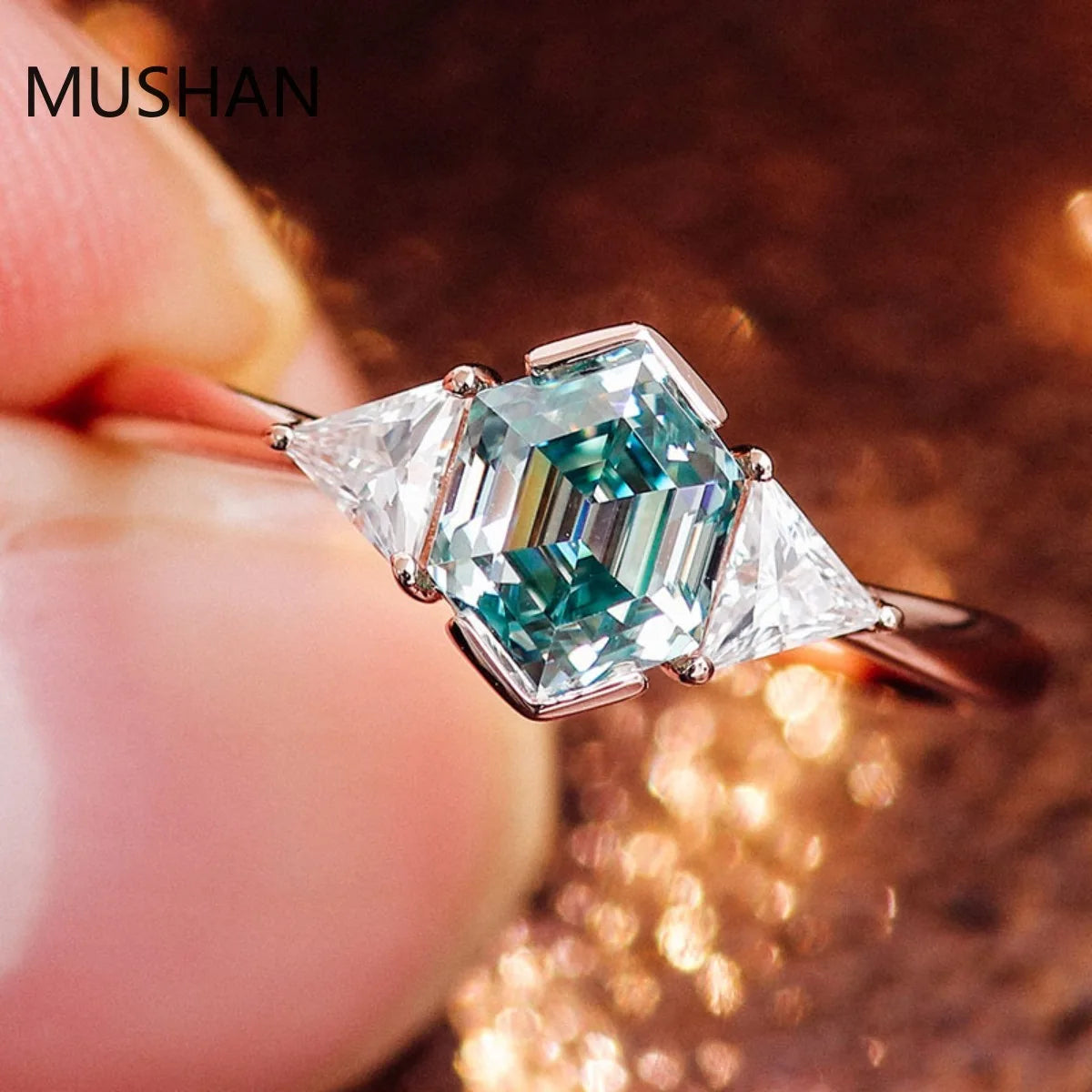 MUSHAN Luxury Custom 14K 18K Gold Rings Band Jewelry With Moissanite Diamond Lab Grown Gemstones Diamond Wedding Ring For Women