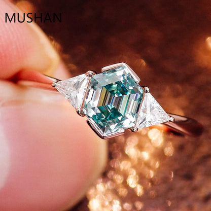 MUSHAN Luxury Custom 14K 18K Gold Rings Band Jewelry With Moissanite Diamond Lab Grown Gemstones Diamond Wedding Ring For Women