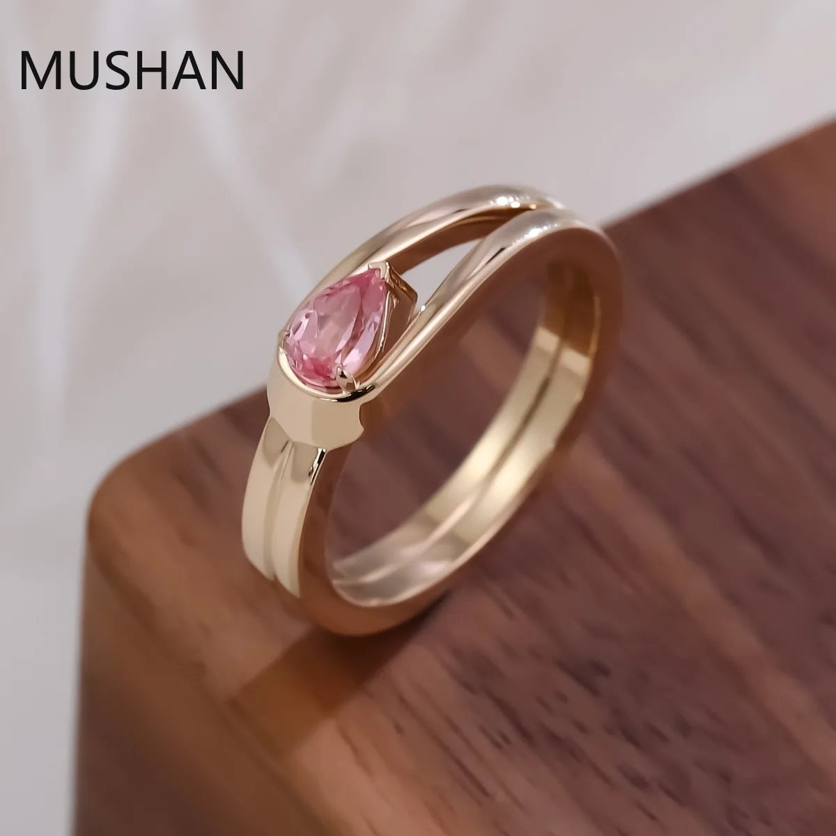 MUSHAN Luxury Custom 14K 18K Gold Rings Band Jewelry With Moissanite Diamond Lab Grown Gemstones Diamond Wedding Ring For Women