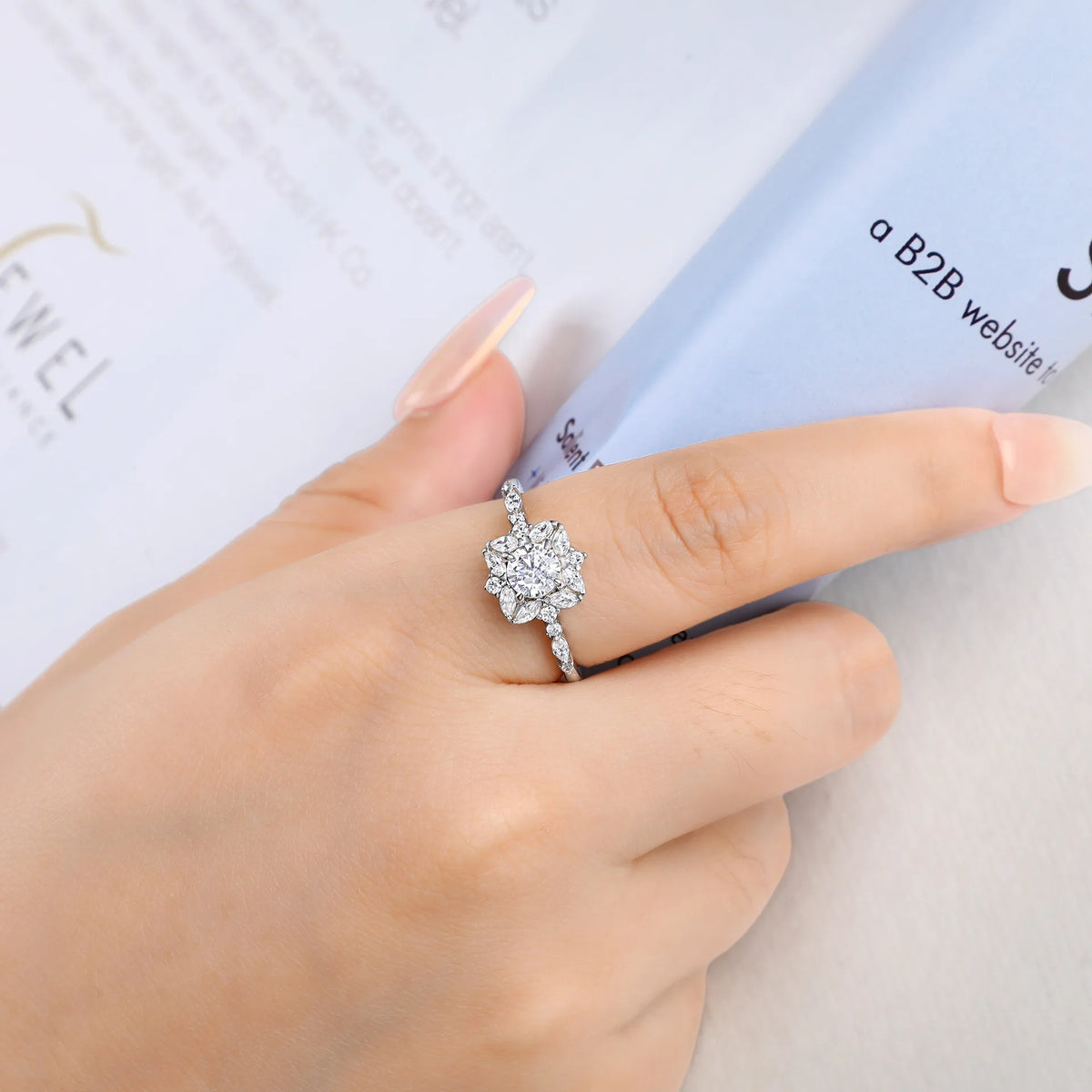 Bague MuShan Designer Jewelry en argent sterling 925, zircon de qualité 7A, ronde, style décontracté pour fiancée, bijou plaqué or 18 carats