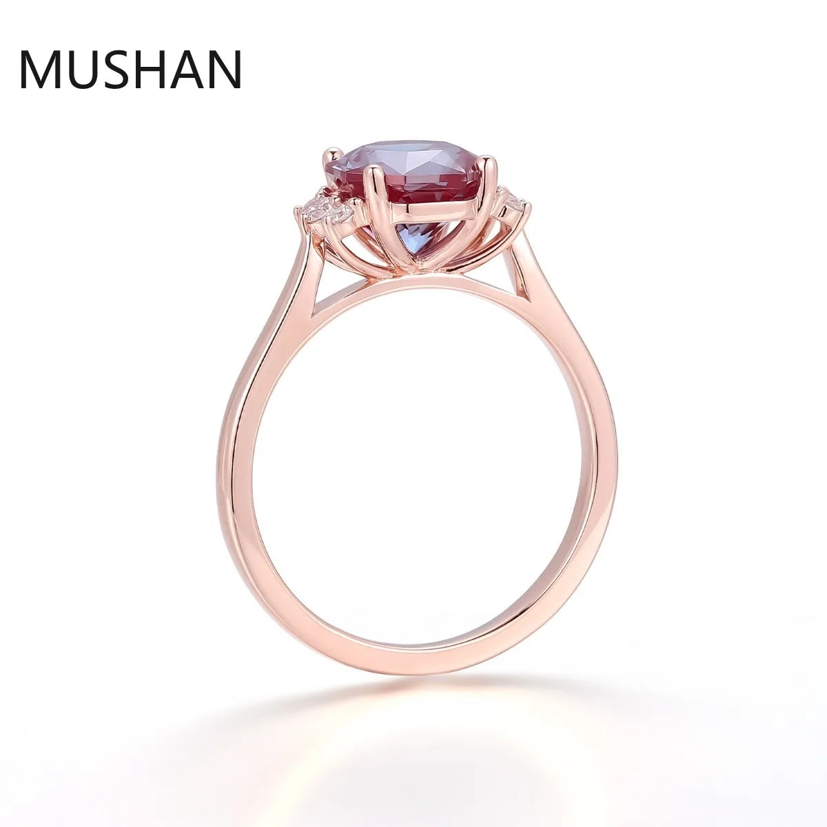 MUSHAN Luxury Custom 14K 18K Gold Rings Band Jewelry With Moissanite Diamond Lab Grown Gemstones Diamond Wedding Ring For Women