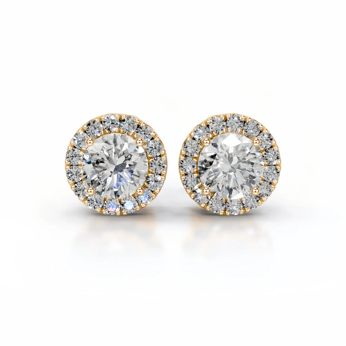 MuShan Brand Jewelry 925 Sterling Silver Stud Earrings Moissanite Diamond Ear Pin Women 18k Gold Plated MST Patent Earrings Stud