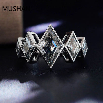 MUSHAN Luxury Custom 14K 18K Gold Rings Band Jewelry With Moissanite Diamond Lab Grown Gemstones Diamond Wedding Ring For Women