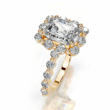 Anillo de plata de ley 925 de la marca MuShan, anillo de moissanita VVS para novia, chapado en oro de 18 quilates, joyería con patente MST