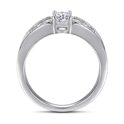 Anillo de plata de ley 925 con circonita 7A corte Asscher de MuShan Luxury Jewelry, joyería fina chapada en rodio para regalo de vacaciones para novia