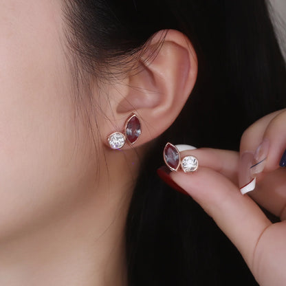 MUSHAN Custom Jewelry 10k 14k 18k Gold 925 Silver Stud Earrings Women 2ct Lab Grown Gemstones Earrings Ear Pin Moissanite Jewel