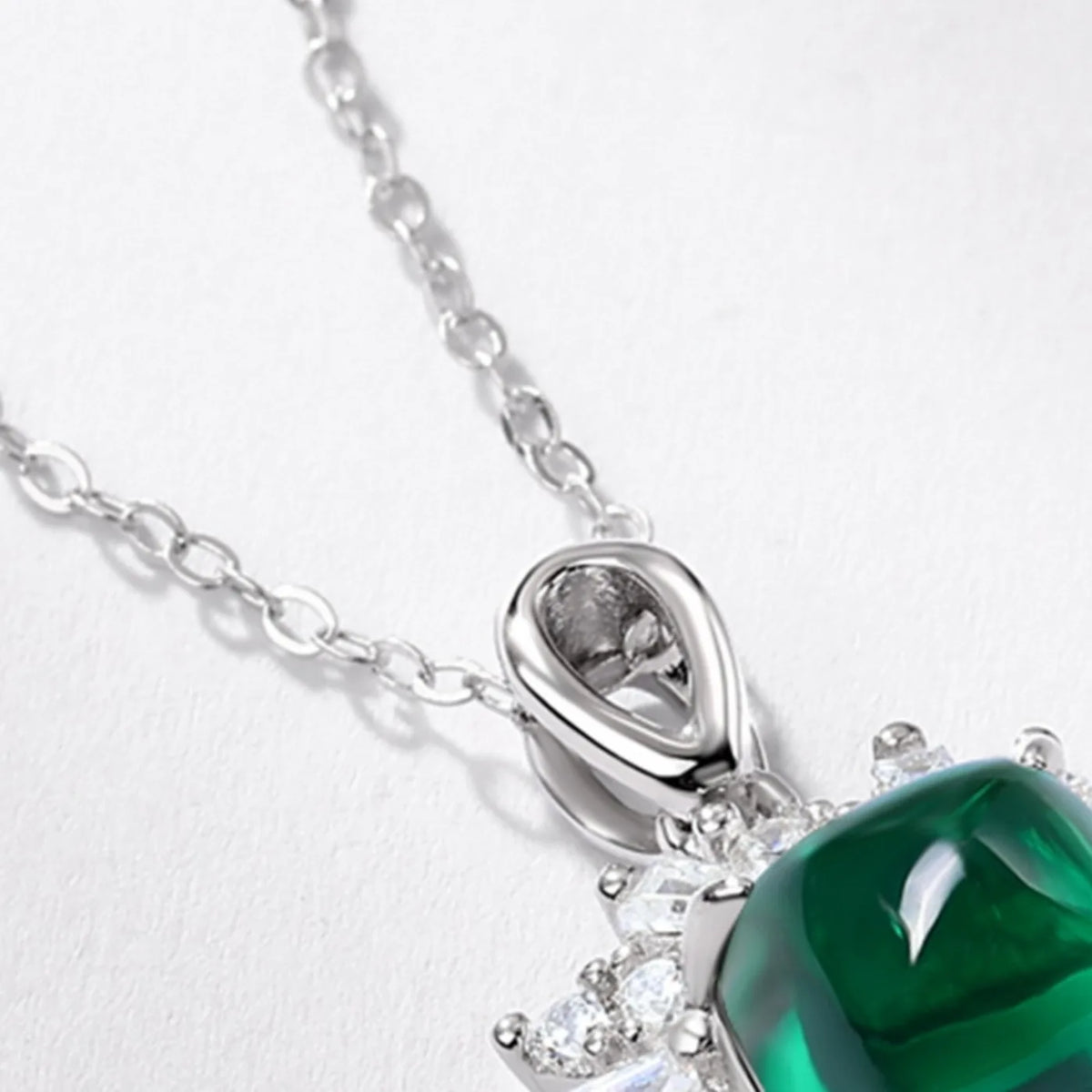 MUSHAN Luxury Jewelry 925 Sterling Silver Chain Pendant Necklace Lab Grown Emerald Ruby Gemstones Necklaces Pendants GRC Jewelry