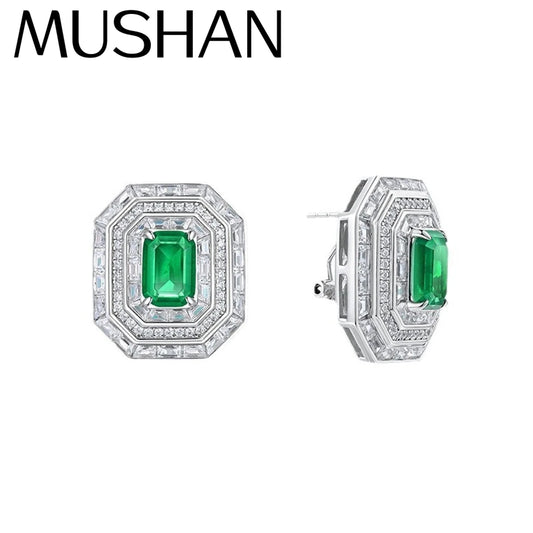 Boucles d'oreilles grappe MuShan Jewelry en argent sterling 925 avec zircon cubique 5A pour femmes, cadeau de fiançailles pour femmes